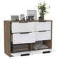 Modern Rustic White And Natural Dresser By Homeroots | Dressers | Modishstore - 5