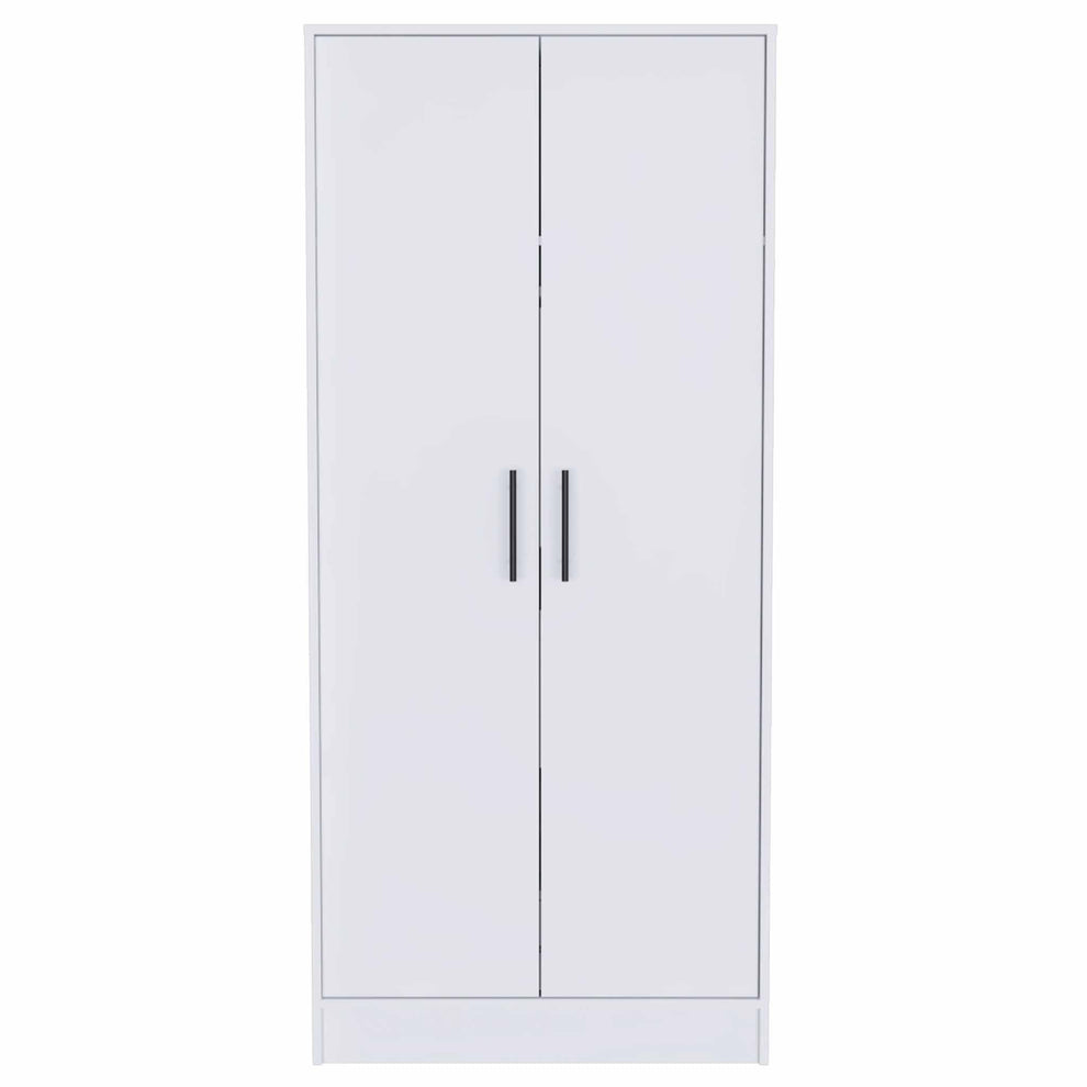 71" White Tall Two Door Closet By Homeroots | Armoires & Wardrobes | Modishstore - 2