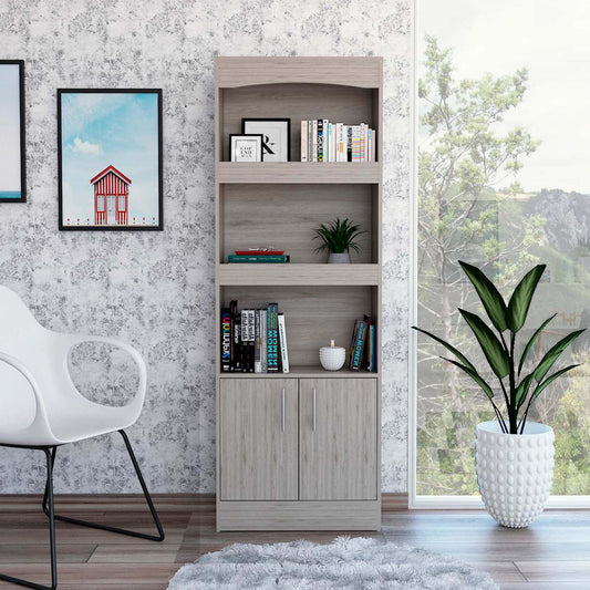 Catarina Light Gray Bookcase Cabinet By Homeroots | Bookcases | Modishstore
