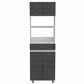 Modern Gray Stria Tall Kitchen Cart By Homeroots | Cabinets | Modishstore - 2