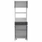 Modern Gray Stria Tall Kitchen Cart By Homeroots | Cabinets | Modishstore - 6