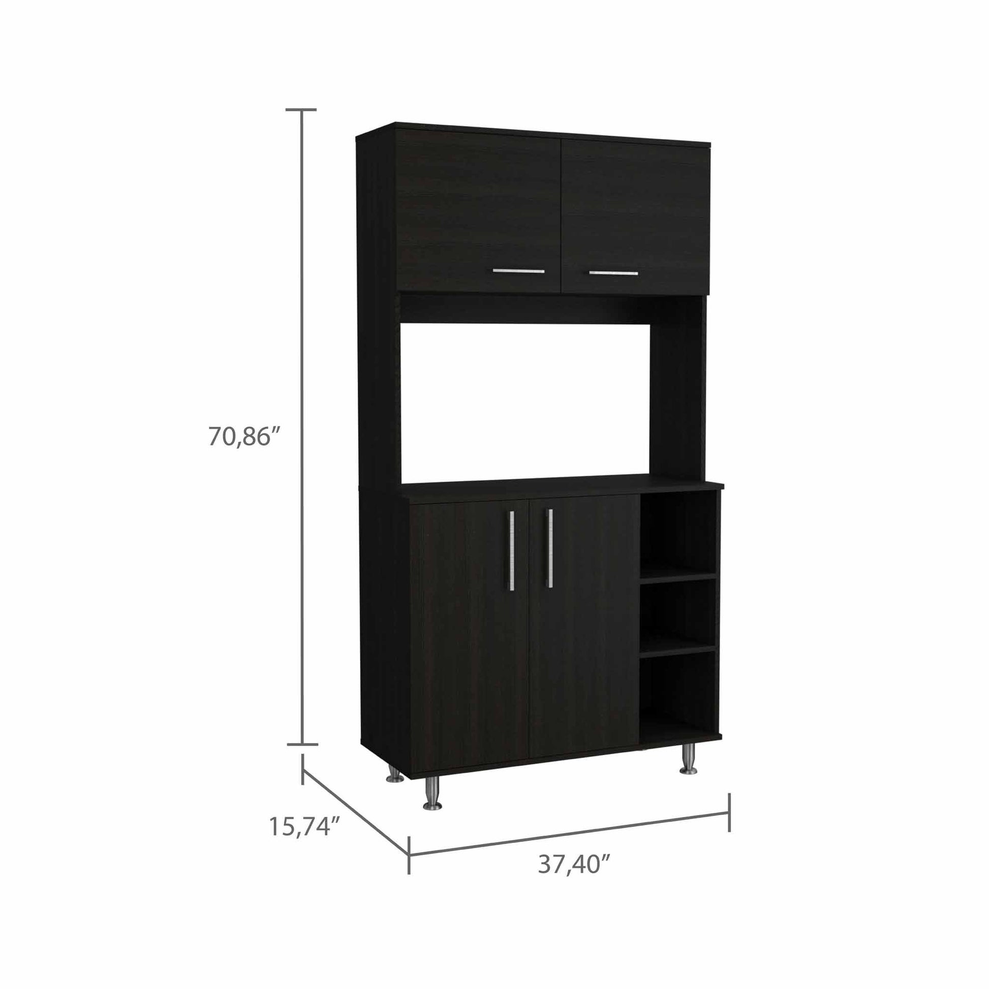 Sedona Black Kitchen Cabinet By Homeroots | Cabinets | Modishstore - 3