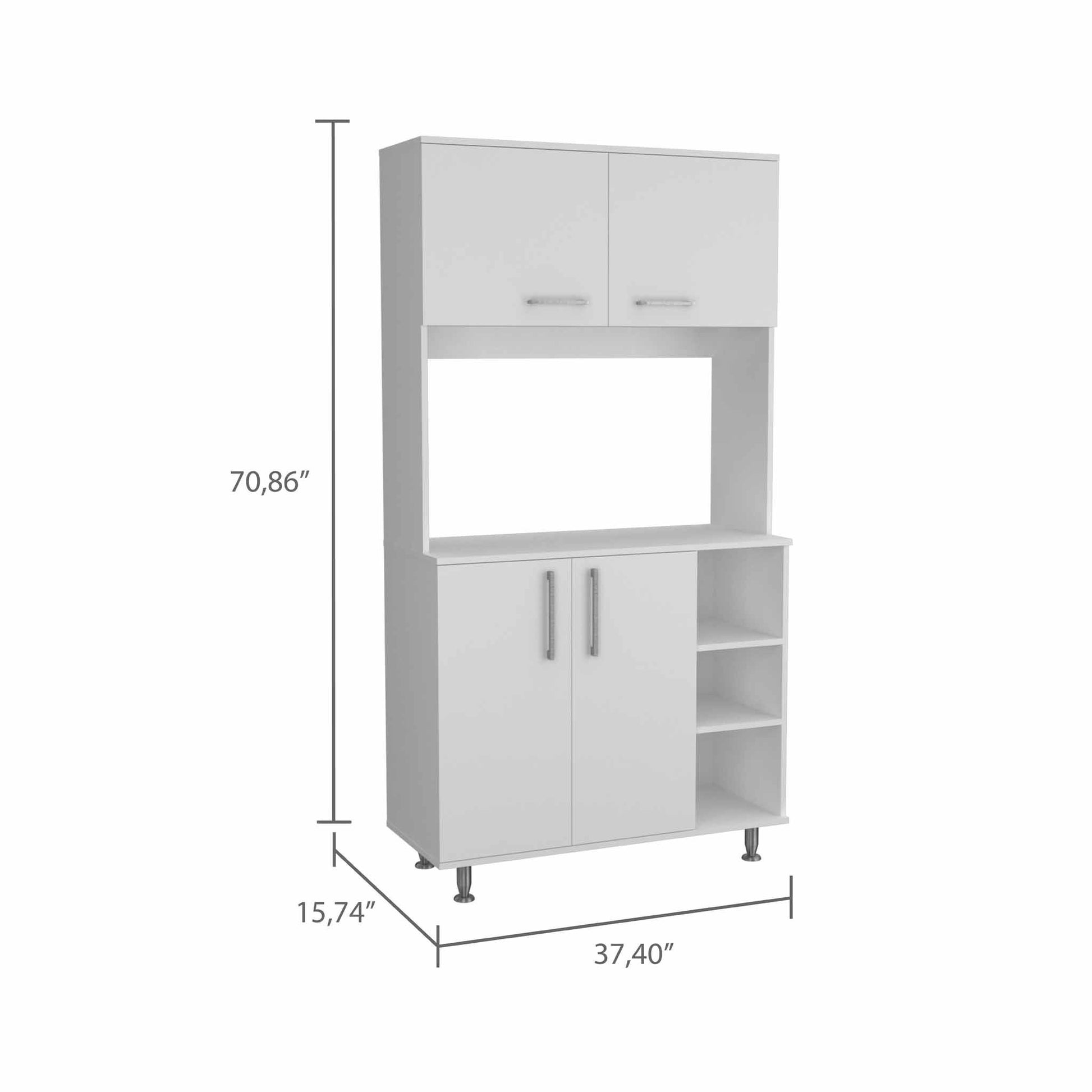 Sedona White Kitchen Cabinet By Homeroots | Cabinets | Modishstore - 3