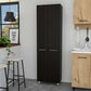 Thea Black Pantry Cabinet By Homeroots | Cabinets | Modishstore