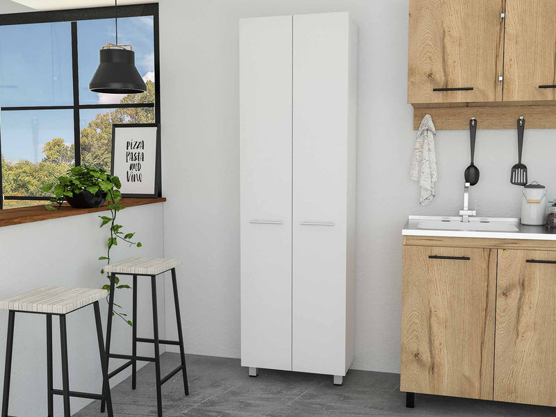 Thea Black Pantry Cabinet By Homeroots | Cabinets | Modishstore - 7