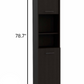 Black Sleek And Tall Pantry Cabinet By Homeroots | Cabinets | Modishstore - 7
