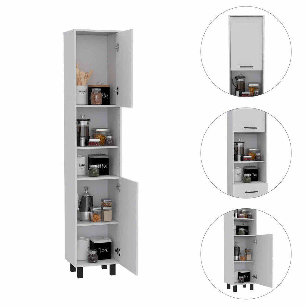 Black Sleek And Tall Pantry Cabinet By Homeroots | Cabinets | Modishstore - 12