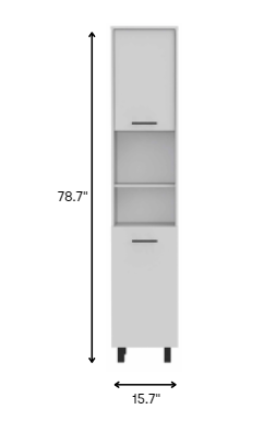 Black Sleek And Tall Pantry Cabinet By Homeroots | Cabinets | Modishstore - 14