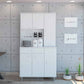 Milano White Pantry Cabinet By Homeroots | Cabinets | Modishstore