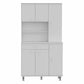 Milano White Pantry Cabinet By Homeroots | Cabinets | Modishstore - 2