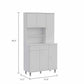Milano White Pantry Cabinet By Homeroots | Cabinets | Modishstore - 3