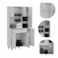 Milano White Pantry Cabinet By Homeroots | Cabinets | Modishstore - 5