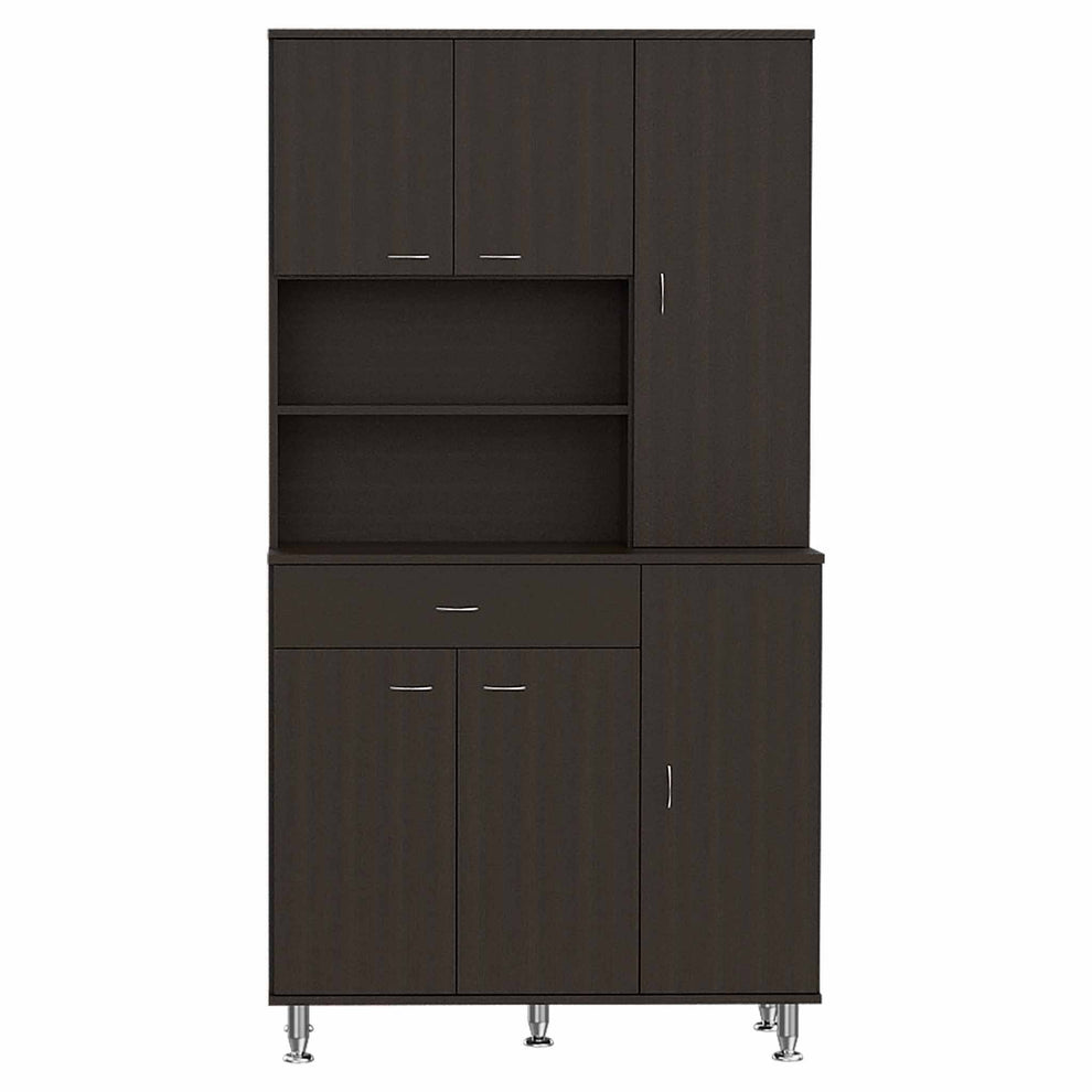 Milano White Pantry Cabinet By Homeroots | Cabinets | Modishstore - 8