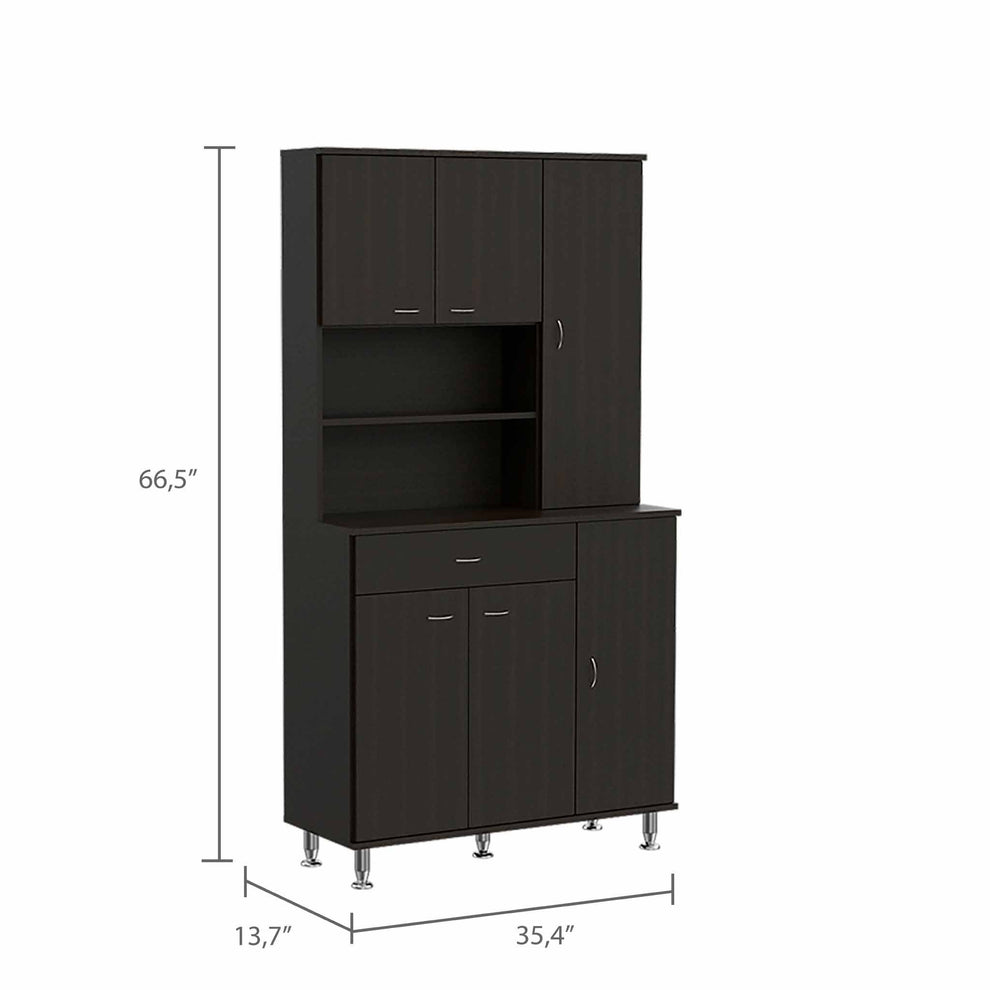 Milano White Pantry Cabinet By Homeroots | Cabinets | Modishstore - 9