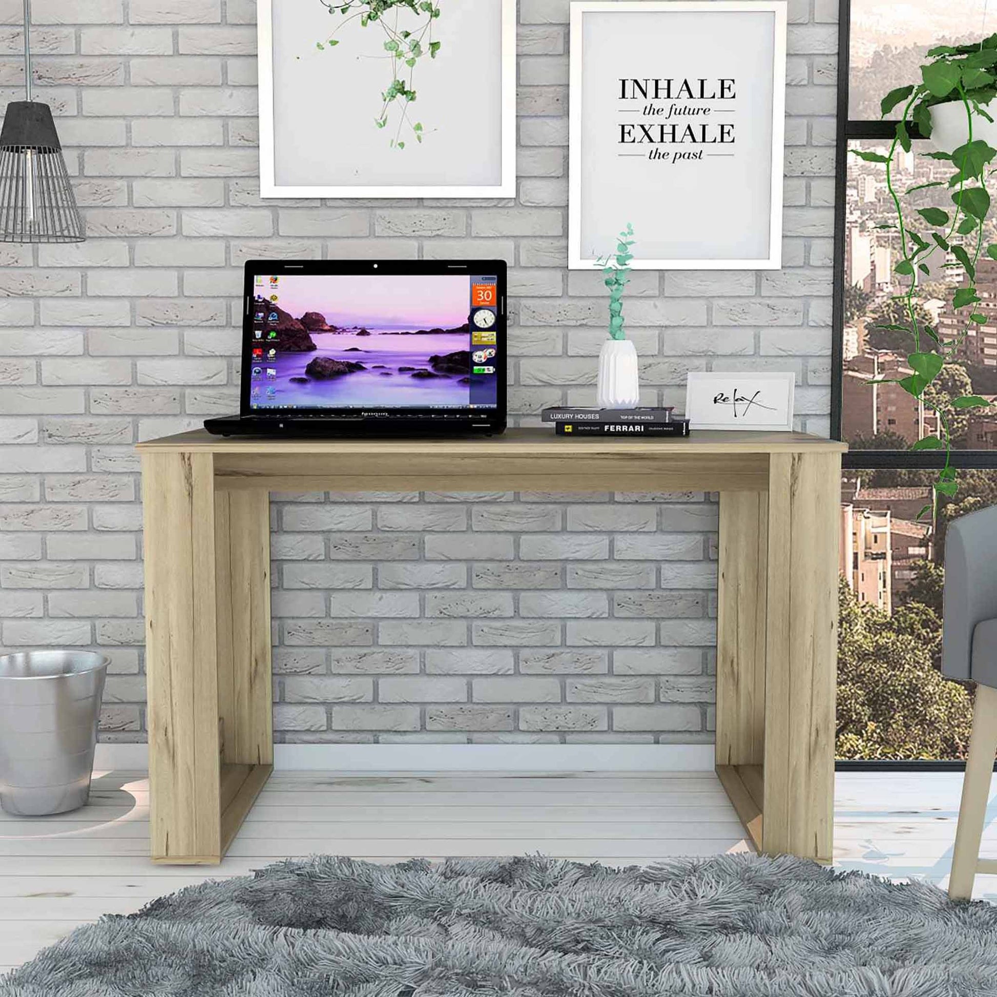 Minimalist Natural Espresso Computer Desk By Homeroots | Desks | Modishstore