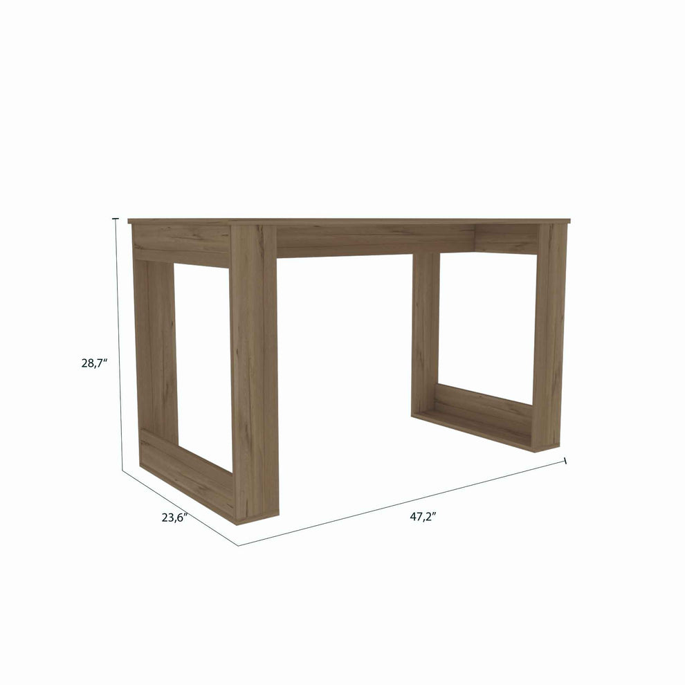 Minimalist Natural Espresso Computer Desk By Homeroots | Desks | Modishstore - 2