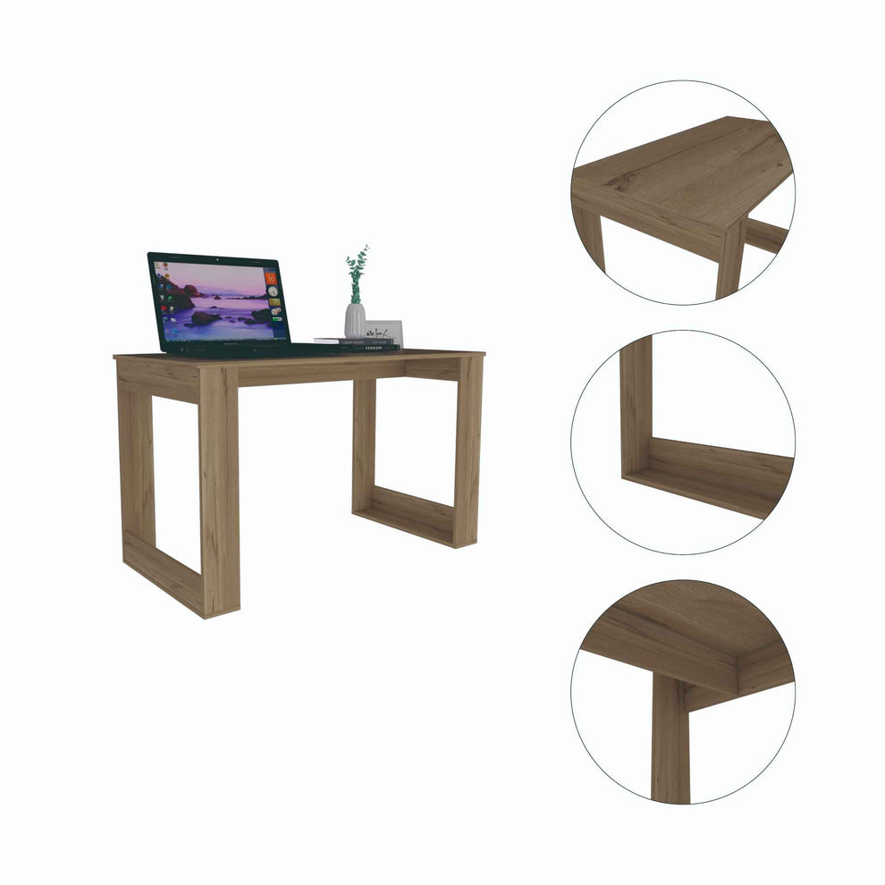 Minimalist Natural Espresso Computer Desk By Homeroots | Desks | Modishstore - 3