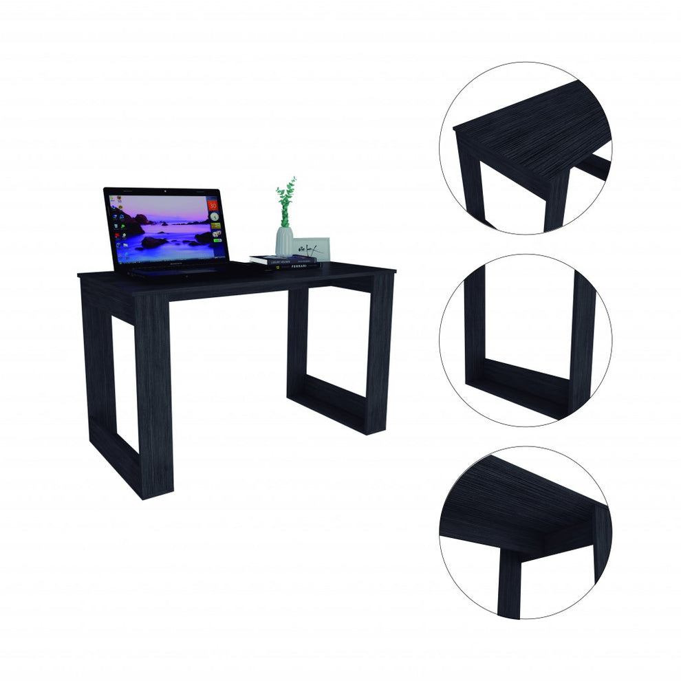 Minimalist Smokey Gray Computer Desk By Homeroots | Desks | Modishstore - 3