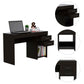 Deon Black Two Drawer Computer Desk By Homeroots | Desks | Modishstore - 4