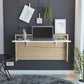 Mod White and Natural Folding Floating Desk By Homeroots | Desks | Modishstore