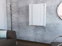 Modern White Retractable Desk or Bar Cabinet By Homeroots