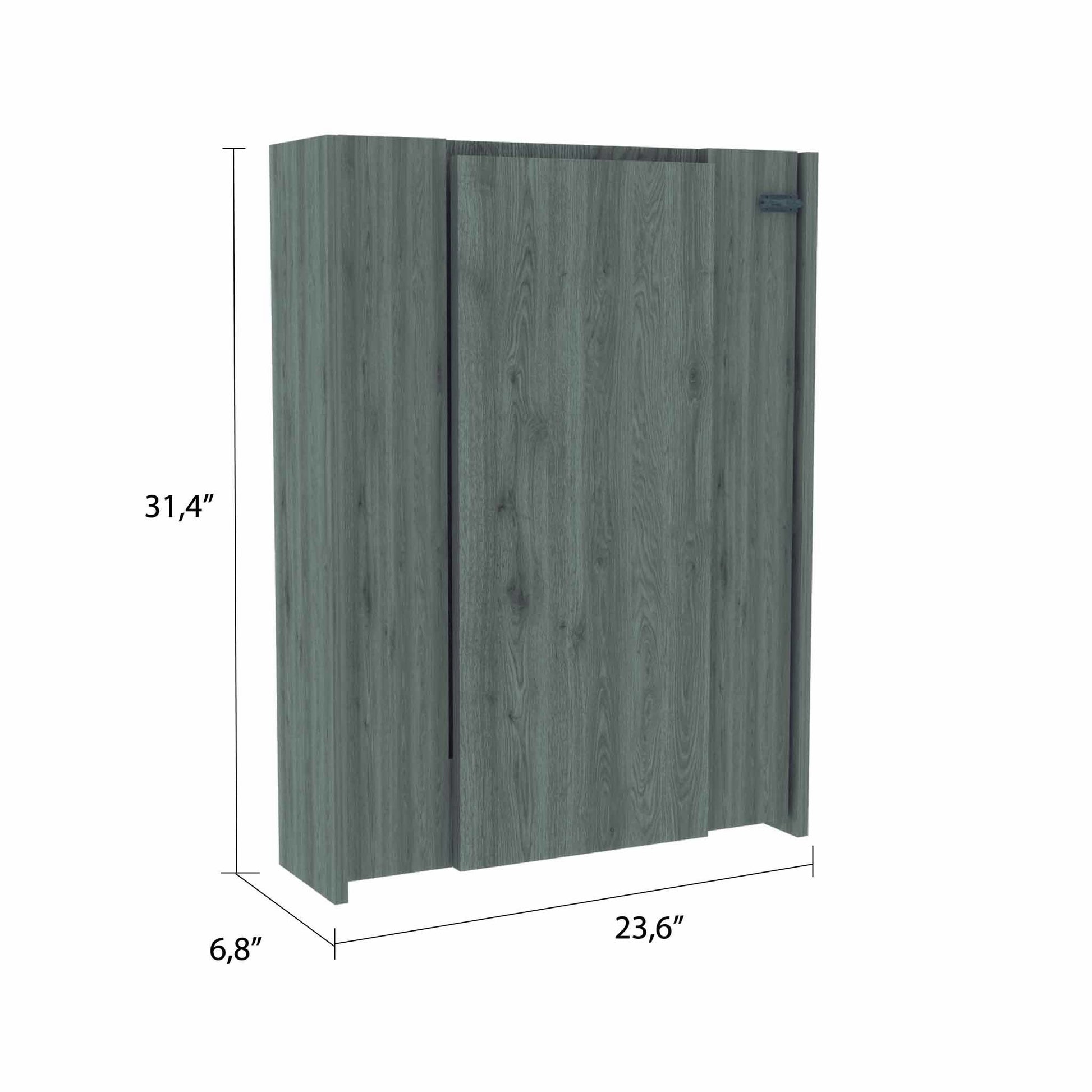 Modern Gray Retractable Desk or Bar Cabinet By Homeroots | Bar Tables | Modishstore - 2