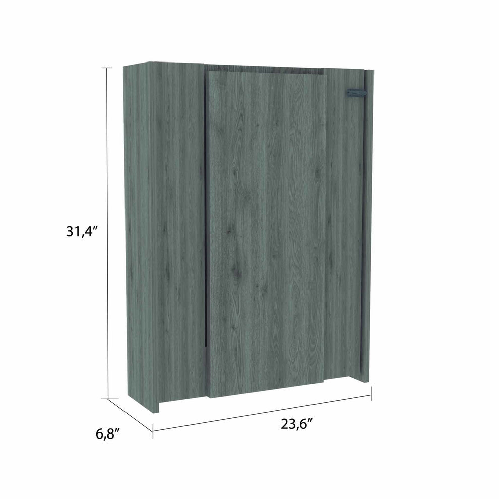 Modern Gray Retractable Desk or Bar Cabinet By Homeroots | Bar Tables | Modishstore - 2