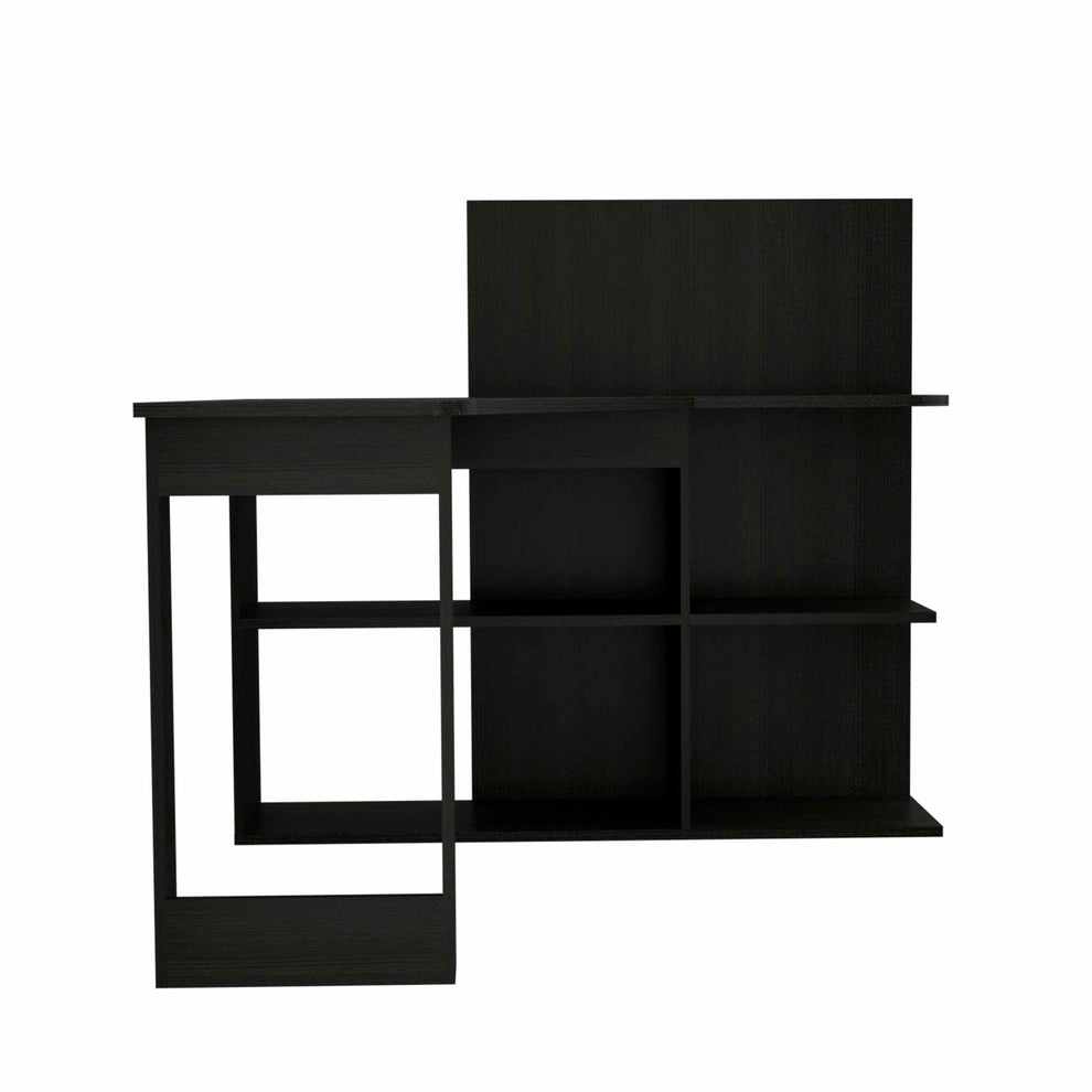 Marek Black L Shaped Computer Desk By Homeroots | Desks | Modishstore - 4