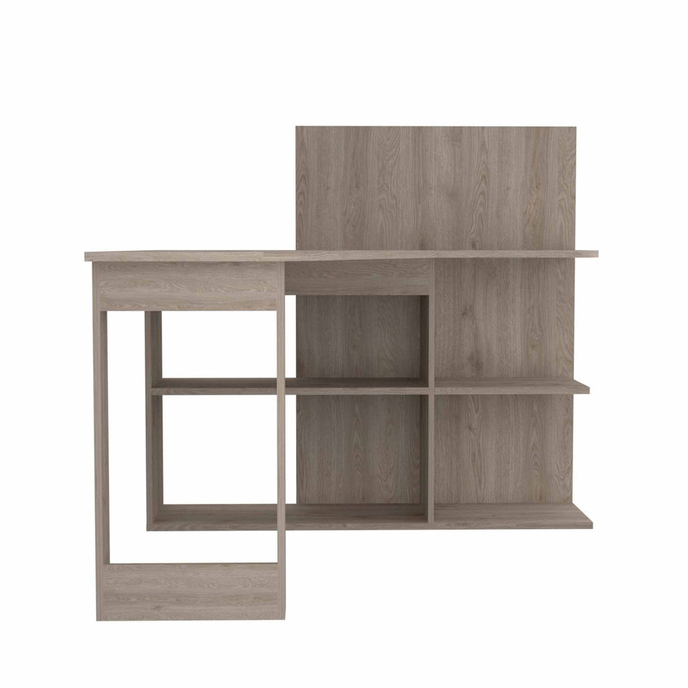 Marek Light Gray L Shaped Computer Desk By Homeroots | Desks | Modishstore - 4
