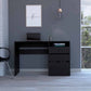 Echo Black Computer Desk with Three Drawers By Homeroots - 403805 | Desks | Modishstore
