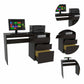 Echo Black Computer Desk with Three Drawers By Homeroots - 403805 | Desks | Modishstore - 4
