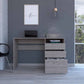 Echo Light Gray Computer Desk with Three Drawers By Homeroots | Desks | Modishstore