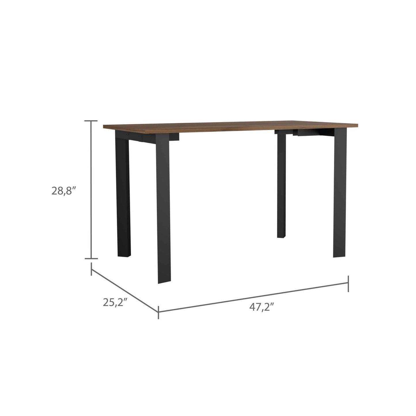 Minimalist Black Computer Table Desk By Homeroots | Desks | Modishstore - 2