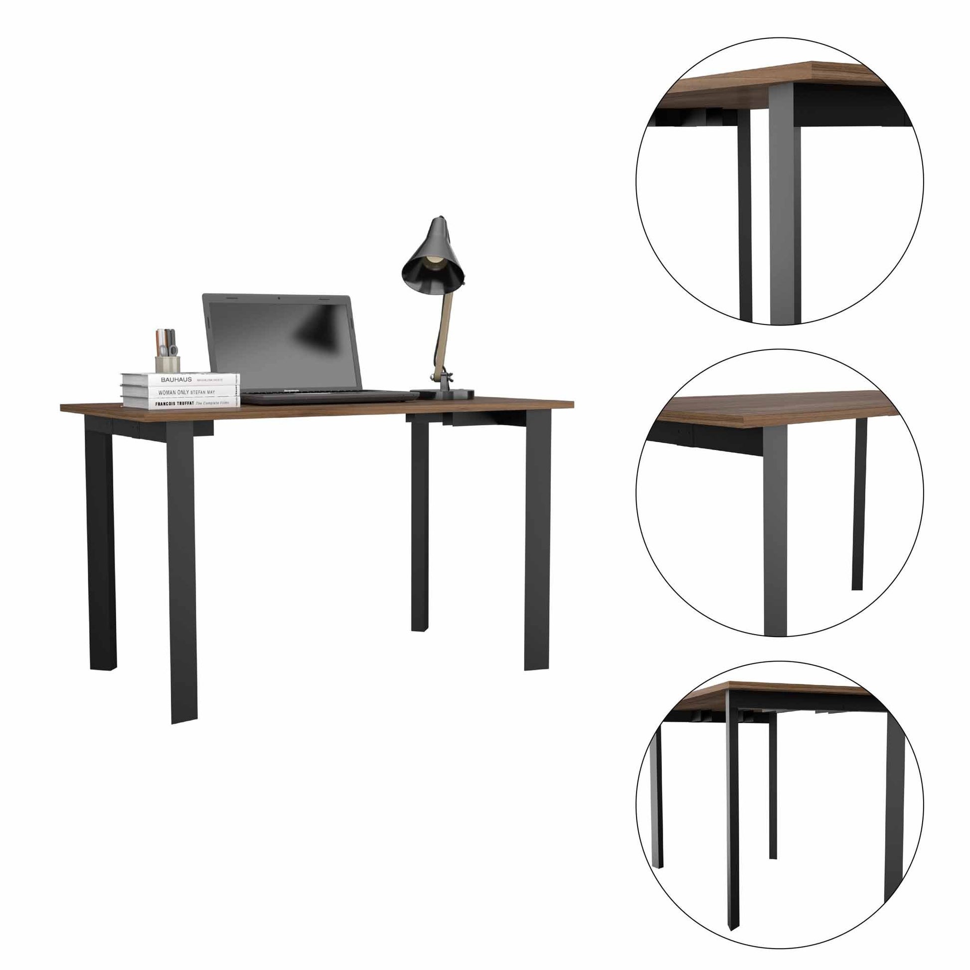 Minimalist Black Computer Table Desk By Homeroots | Desks | Modishstore - 3