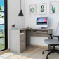 Thorpe Light Gray L Shaped Computer Desk By Homeroots | Desks | Modishstore
