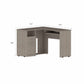 Thorpe Light Gray L Shaped Computer Desk By Homeroots | Desks | Modishstore - 2