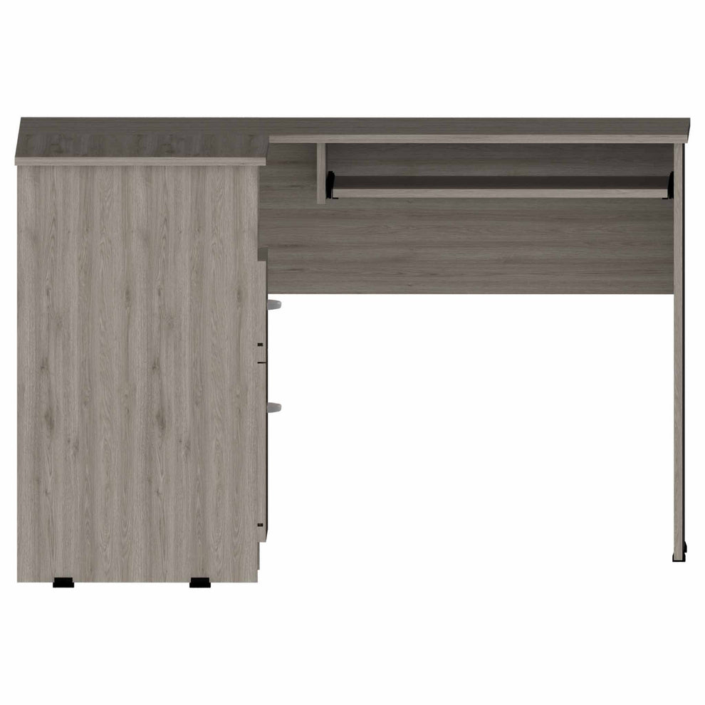 Thorpe Light Gray L Shaped Computer Desk By Homeroots | Desks | Modishstore - 5