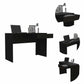Clio Black Computer Desk with Drawer By Homeroots | Desks | Modishstore - 4
