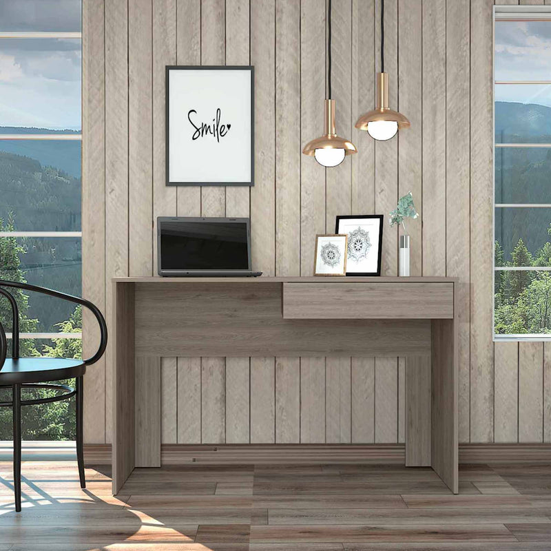 Clio Light Gray Computer Desk with Drawer By Homeroots | Desks | Modishstore