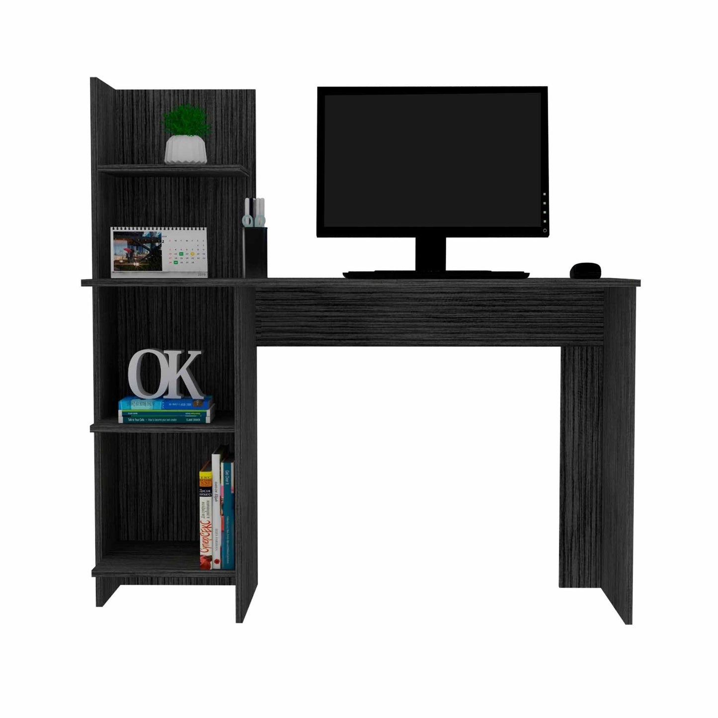 Modern Smokey Gray Computer Desk By Homeroots | Desks | Modishstore - 5