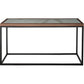 59" Brown and White and Black Glass Frame Console Table By Homeroots | Console Tables | Modishstore