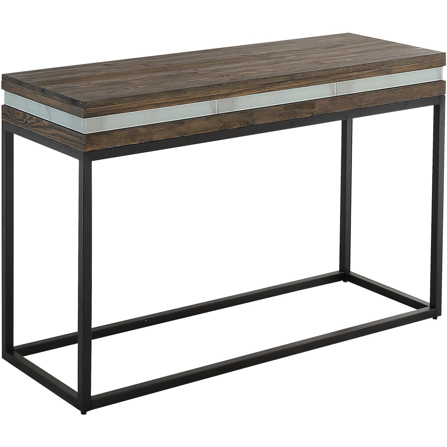 47" Brown and Black Frame Console Table By Homeroots