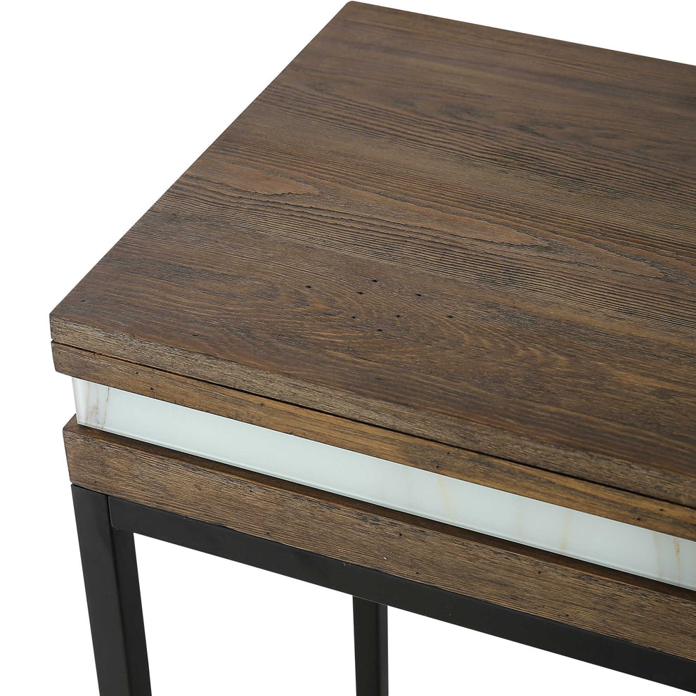 47" Brown and Black Frame Console Table By Homeroots | Console Tables | Modishstore - 6
