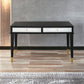 47" Black and Black and Gold Console Table With Storage By Homeroots | Console Tables | Modishstore - 5
