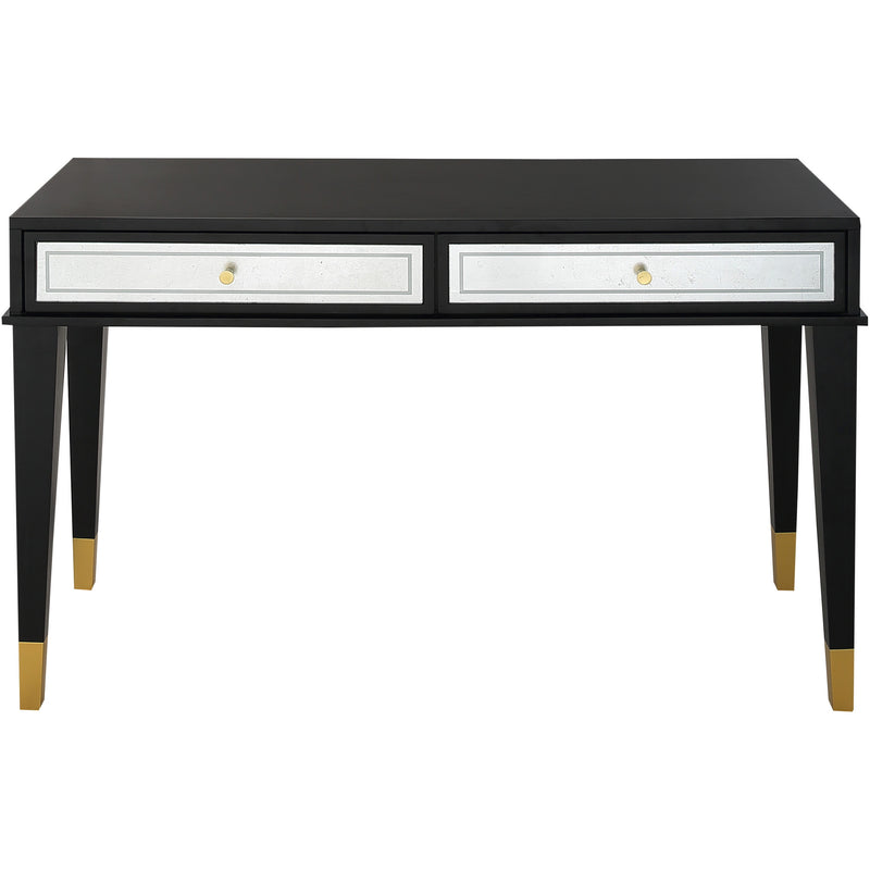 47" Black and Black and Gold Console Table With Storage By Homeroots | Console Tables | Modishstore