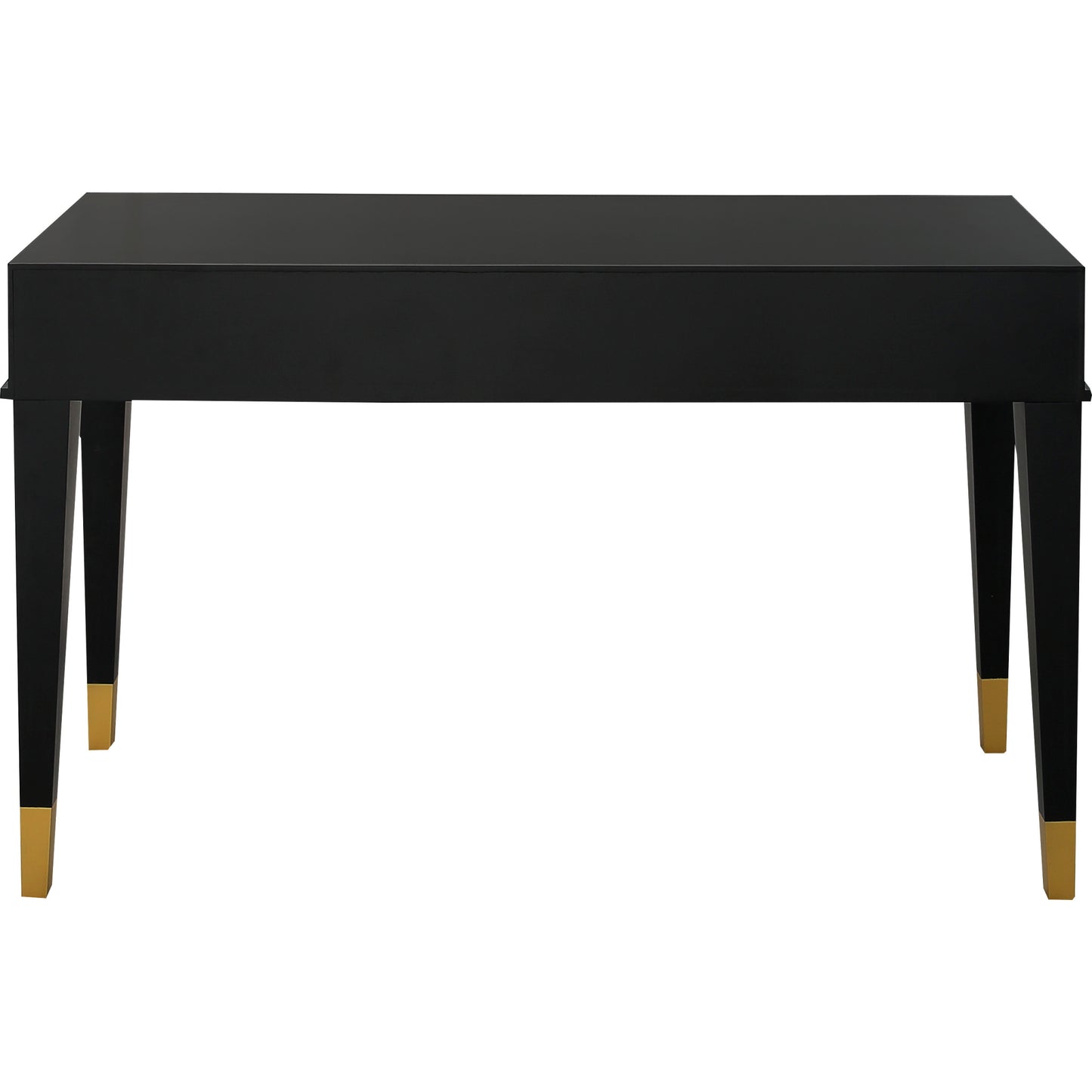 47" Black and Black and Gold Console Table With Storage By Homeroots | Console Tables | Modishstore - 4