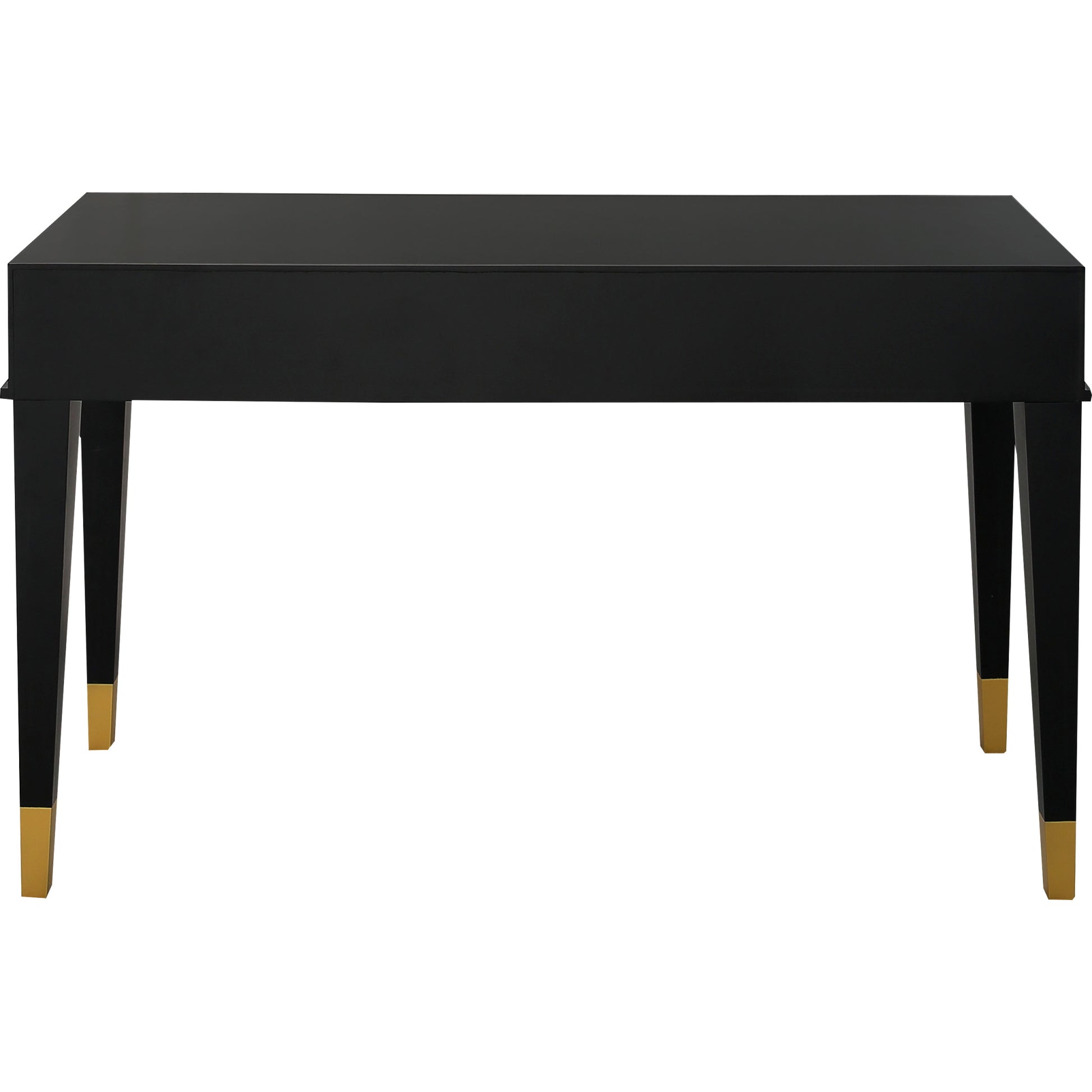 47" Black and Black and Gold Console Table With Storage By Homeroots | Console Tables | Modishstore - 4