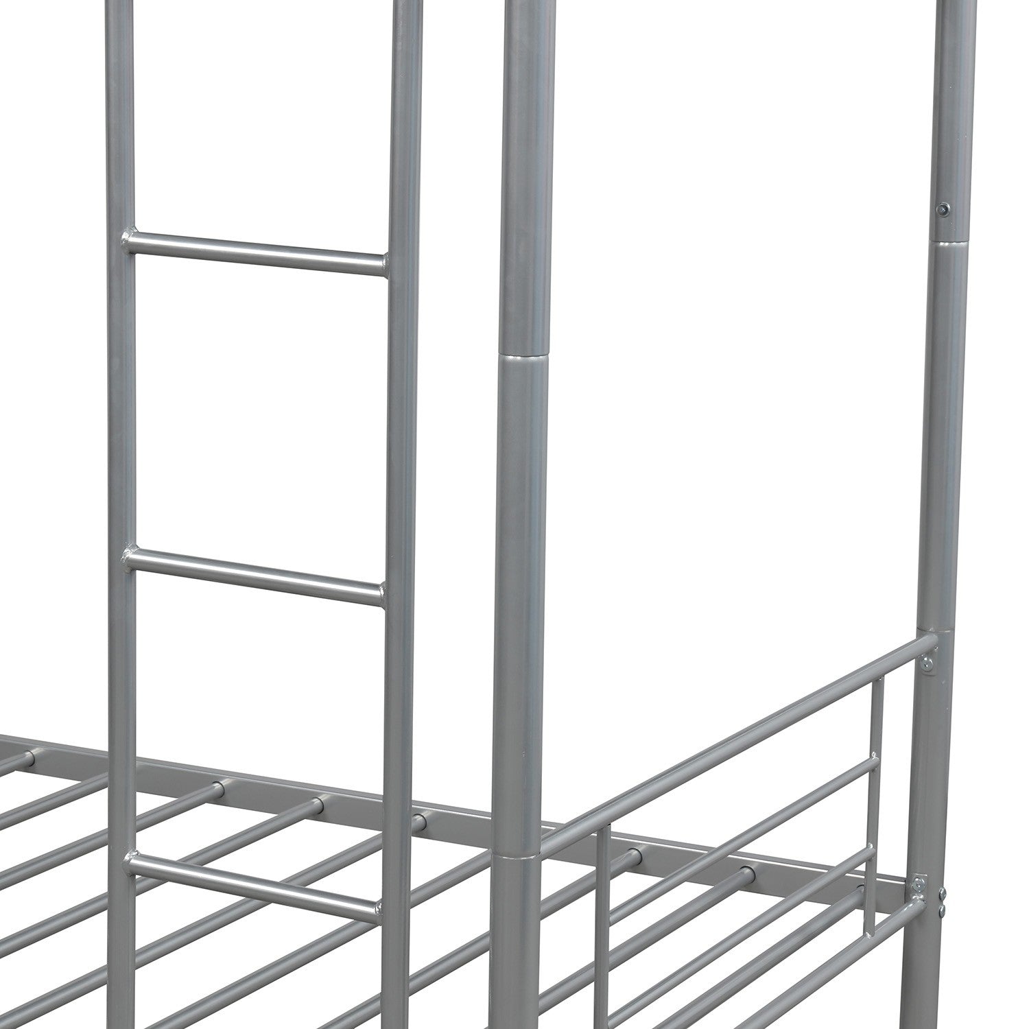 Silver Twin Over Twin Separable Bunk Bed By Homeroots | Beds | Modishstore - 3