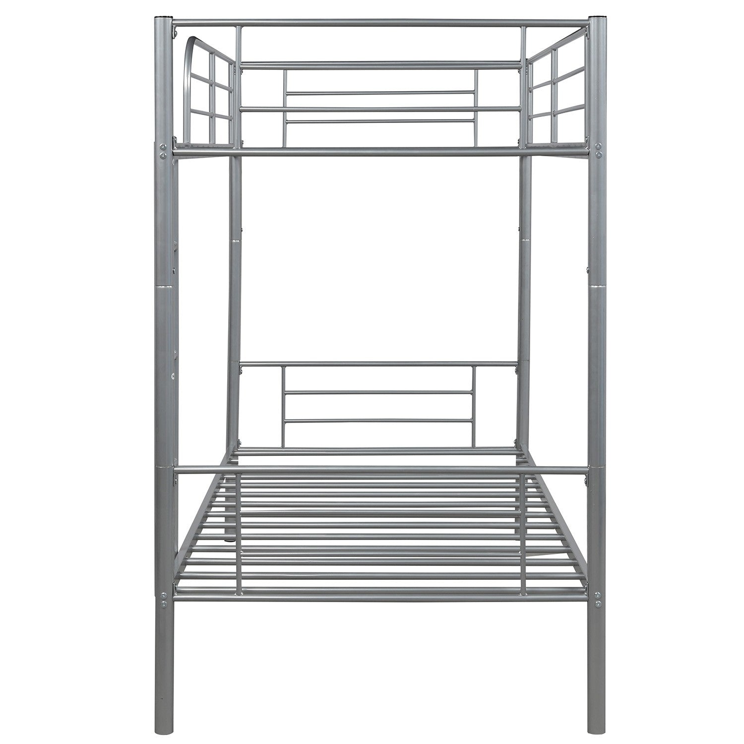 Silver Twin Over Twin Separable Bunk Bed By Homeroots | Beds | Modishstore - 8