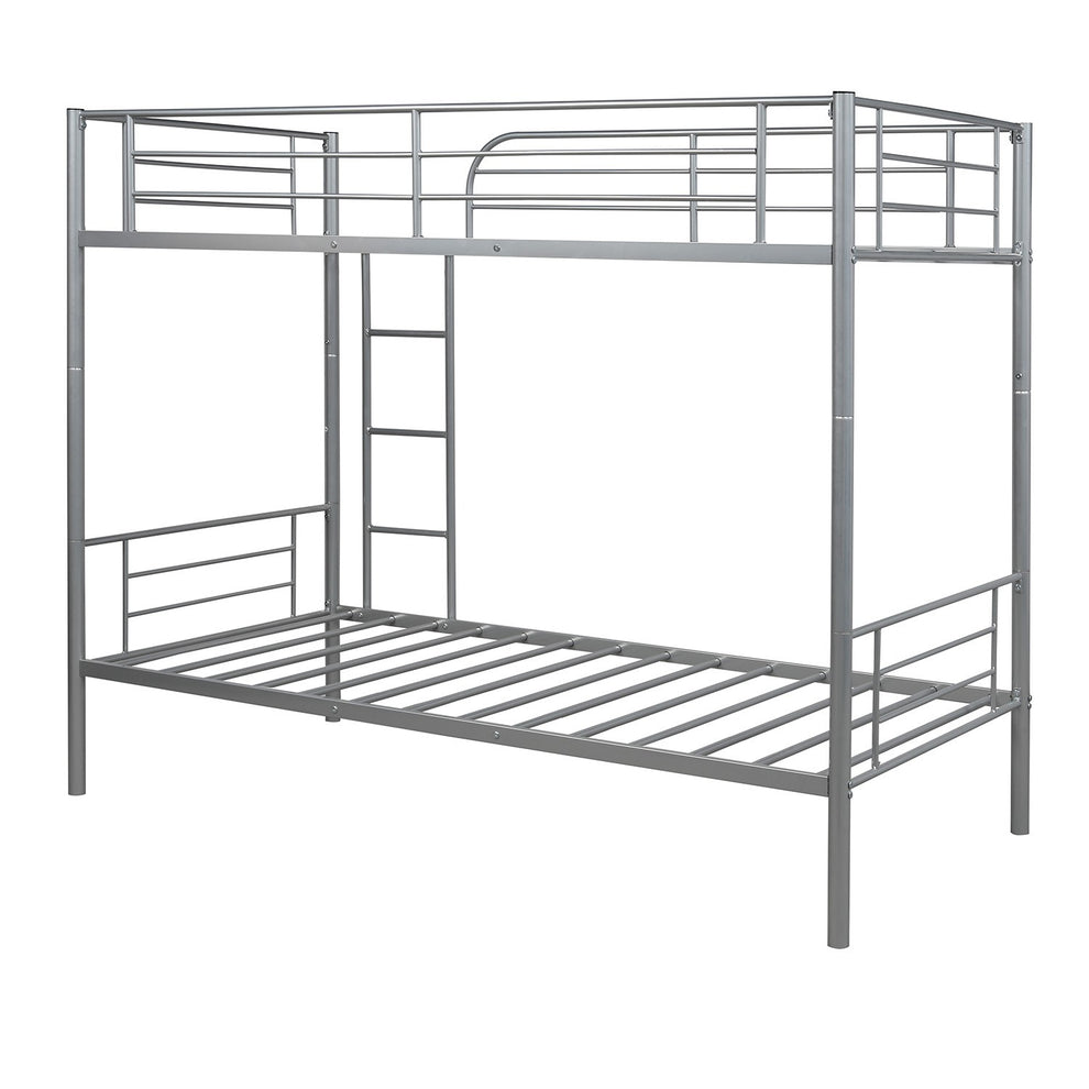 Silver Twin Over Twin Separable Bunk Bed By Homeroots | Beds | Modishstore - 9